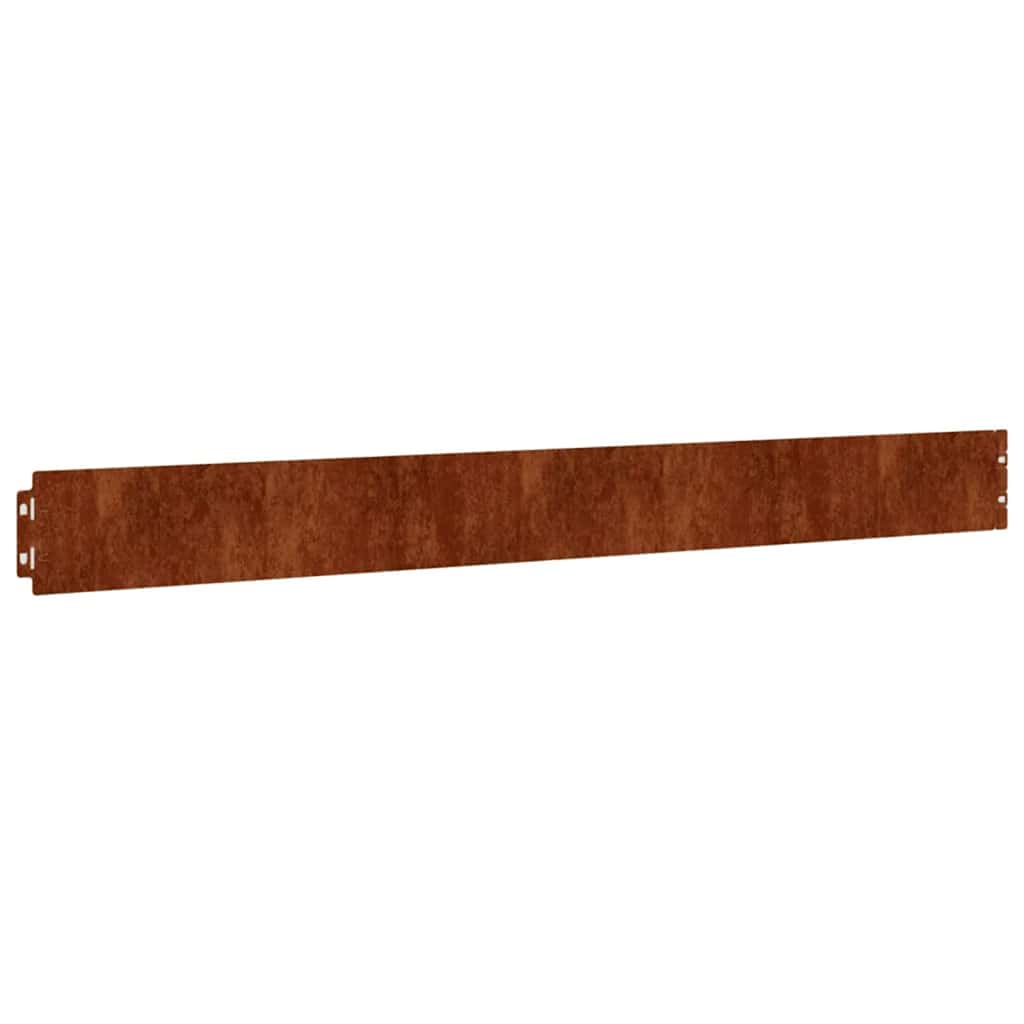 Bordure per Prato 50 pz 10x103 cm Flessibili in Acciaio Corten | homemem39