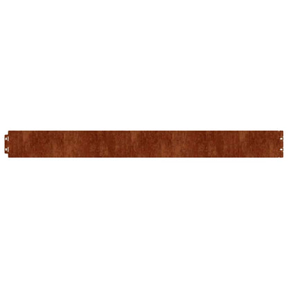 Bordure per Prato 50 pz 10x103 cm Flessibili in Acciaio Corten | homemem39