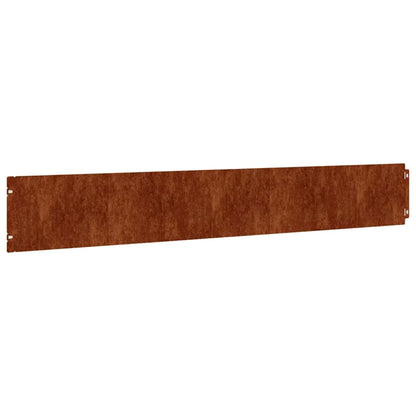 Bordure per Prato 10 pz 15x103 cm Flessibili in Acciaio Corten | homemem39
