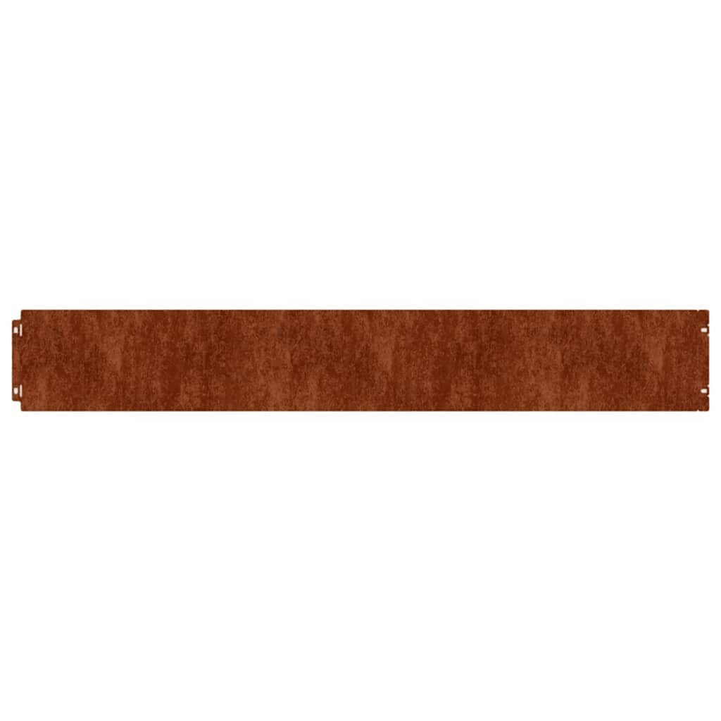Bordure per Prato 10 pz 15x103 cm Flessibili in Acciaio Corten | homemem39