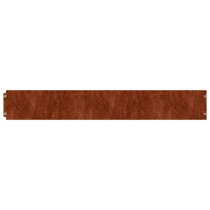 Bordure per Prato 10 pz 15x103 cm Flessibili in Acciaio Corten | homemem39