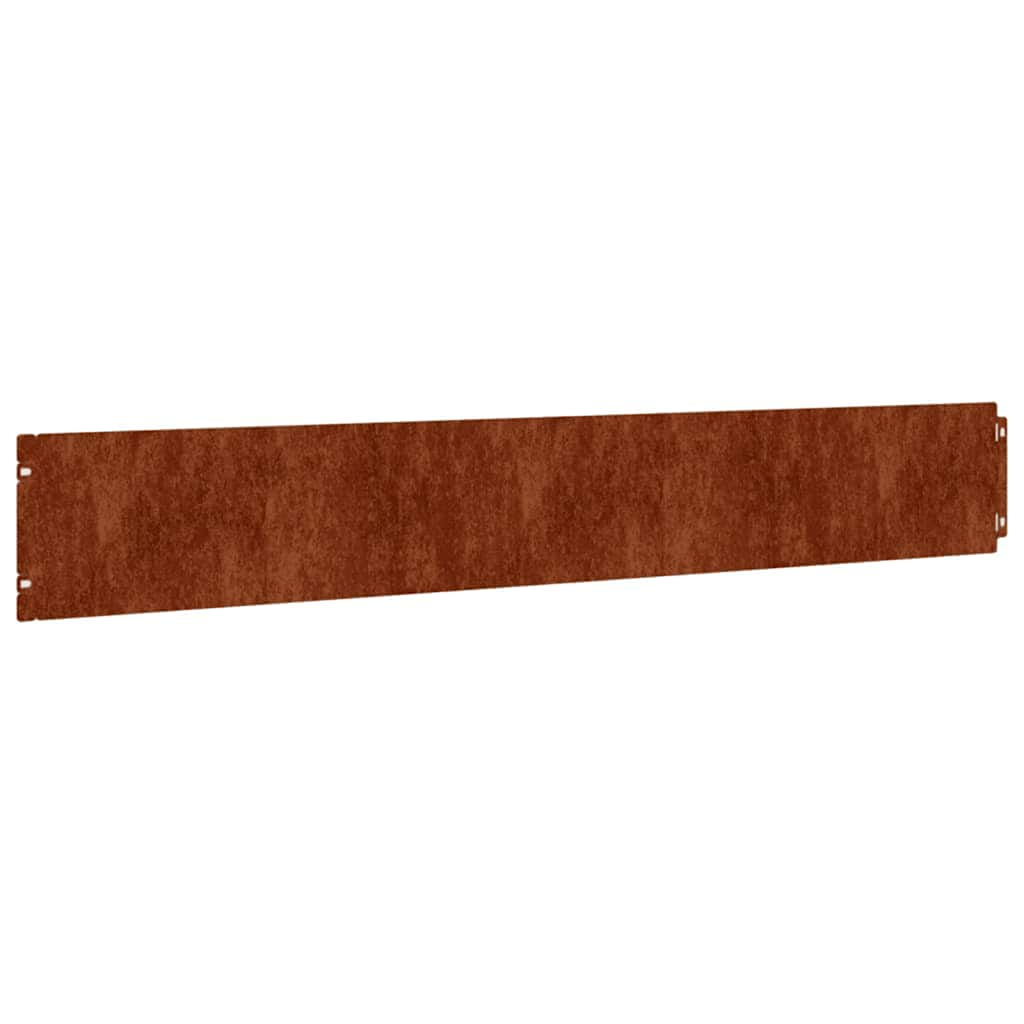 Bordure per Prato 10 pz 15x103 cm Flessibili in Acciaio Corten | homemem39
