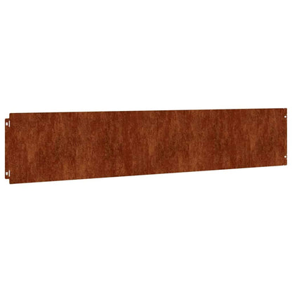 Bordure per Prato 10 pz 20x103 cm Flessibili in Acciaio Corten | homemem39
