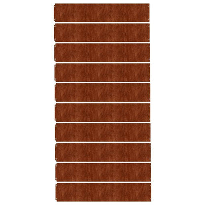 Bordure per Prato 10 pz 20x103 cm Flessibili in Acciaio Corten | homemem39
