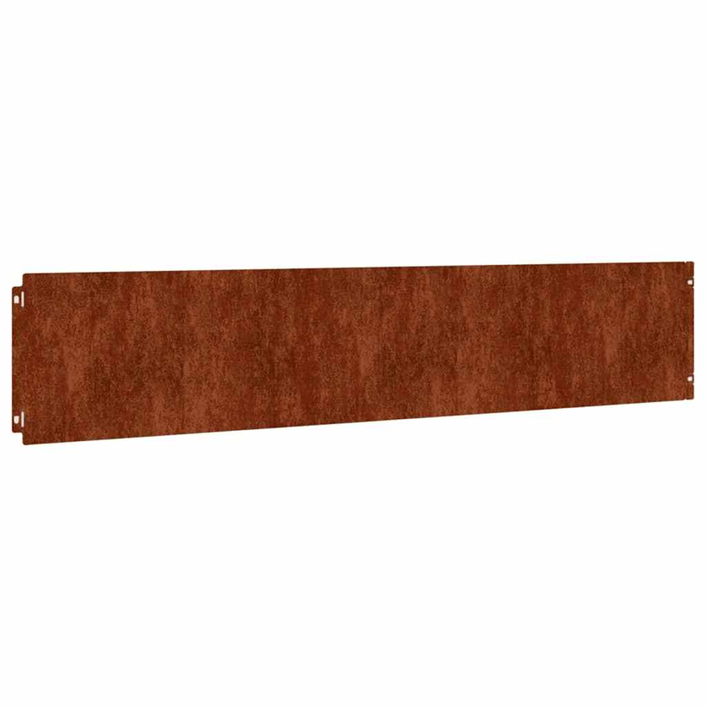 Bordure per Prato 10 pz 20x103 cm Flessibili in Acciaio Corten | homemem39