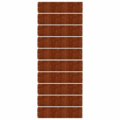 Bordure per Prato 10 pz 25x103 cm Flessibili in Acciaio Corten | homemem39