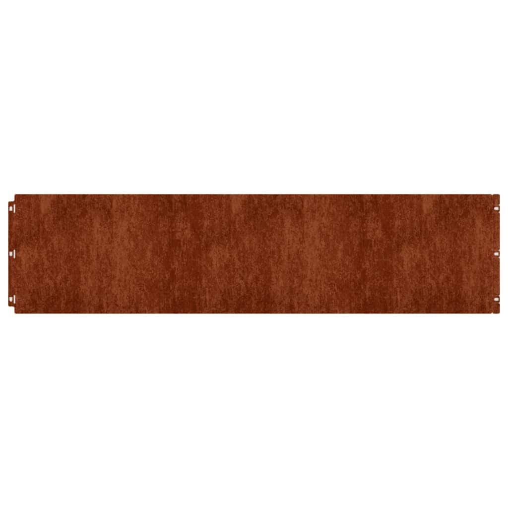 Bordure per Prato 10 pz 25x103 cm Flessibili in Acciaio Corten | homemem39
