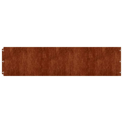 Bordure per Prato 10 pz 25x103 cm Flessibili in Acciaio Corten | homemem39