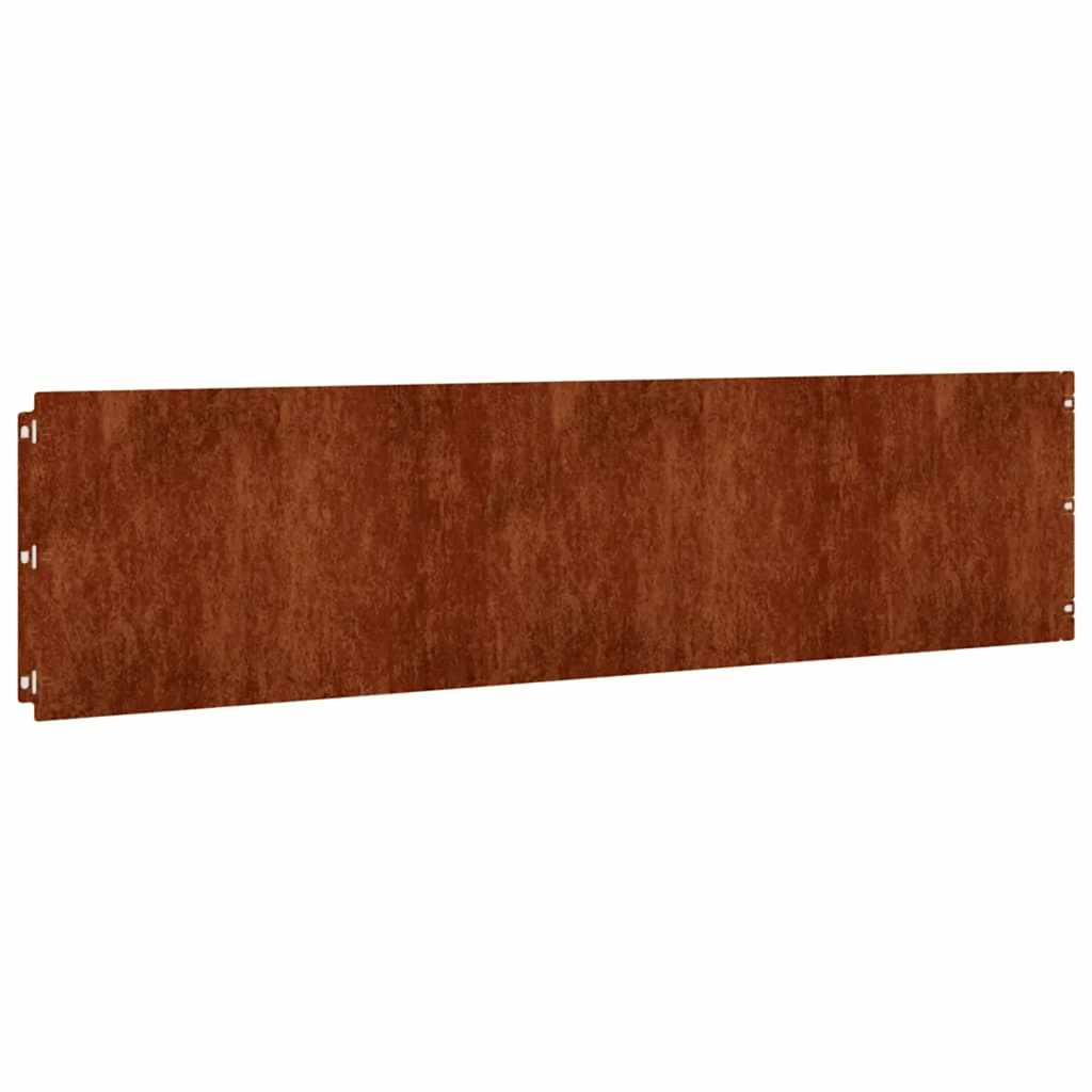 Bordure per Prato 10 pz 25x103 cm Flessibili in Acciaio Corten | homemem39