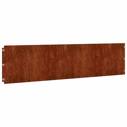 Bordure per Prato 10 pz 25x103 cm Flessibili in Acciaio Corten | homemem39