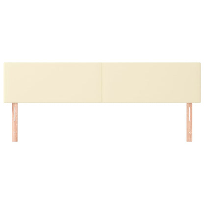 Testiera 2 pz Crema 80x5x78/88 cm in Similpelle