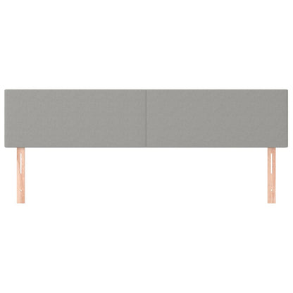 Testiera 2 pz Grigio Chiaro 90x5x78/88 cm in Tessuto - homemem39