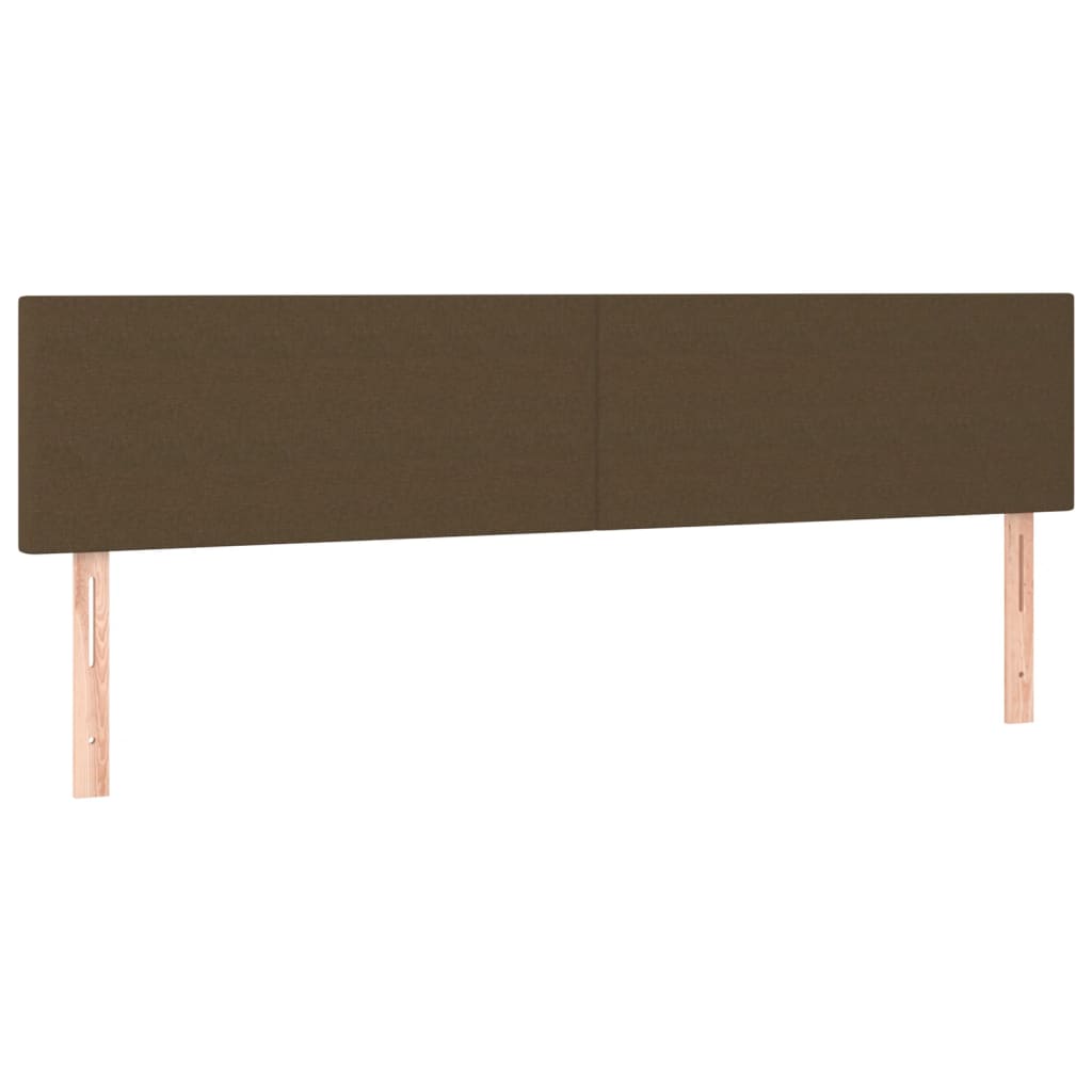 Testiera 2 pz Marrone Scuro 90x5x78/88 cm in Tessuto - homemem39