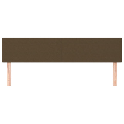 Testiera 2 pz Marrone Scuro 90x5x78/88 cm in Tessuto - homemem39