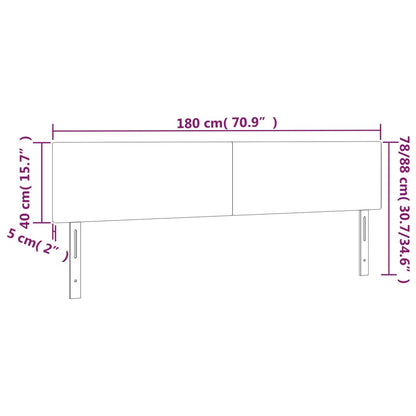 Testiera 2 pz Marrone Scuro 90x5x78/88 cm in Tessuto - homemem39