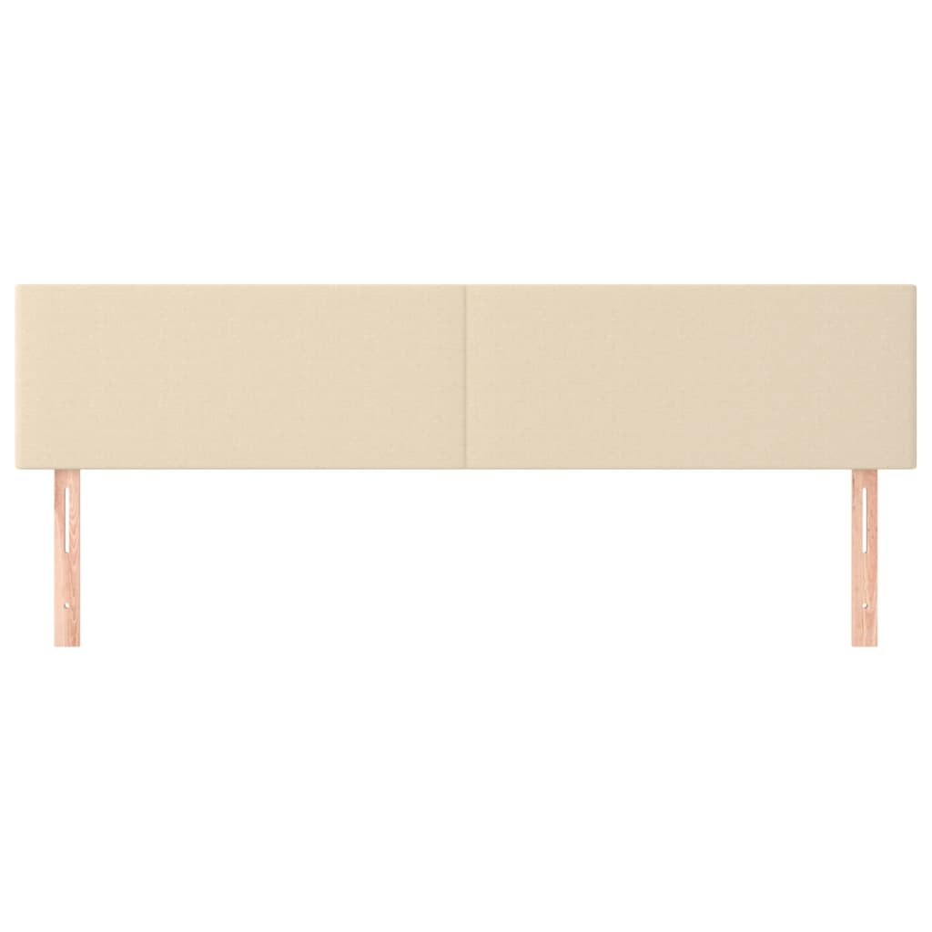 Testiera 2 pz Crema 90x5x78/88 cm in Tessuto - homemem39