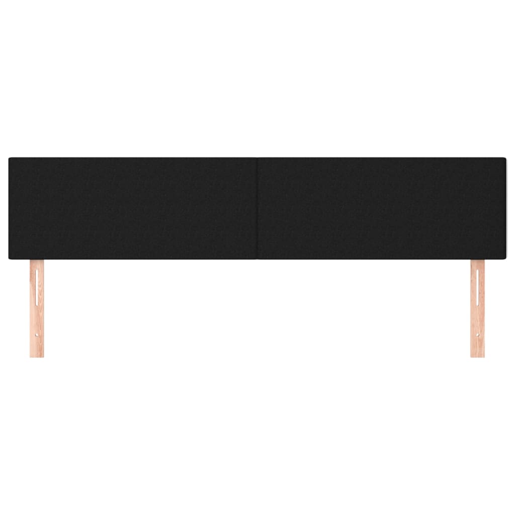 Testiere 2 pz Nero 100x5x78/88 cm in Tessuto - homemem39