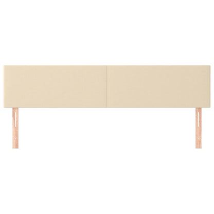 Testiera 2 pz Crema 100x5x78/88 cm in Tessuto - homemem39