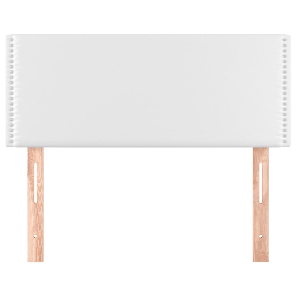 Testiera Bianca 80x5x78/88 cm in Similpelle - homemem39