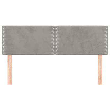 Testiere 2 pz Grigio Chiaro 72x5x78/88 cm in Velluto - homemem39