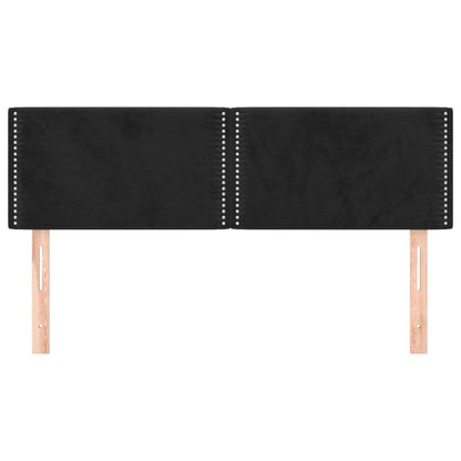Testiera Nera 144x5x78/88 cm in Velluto | homemem39