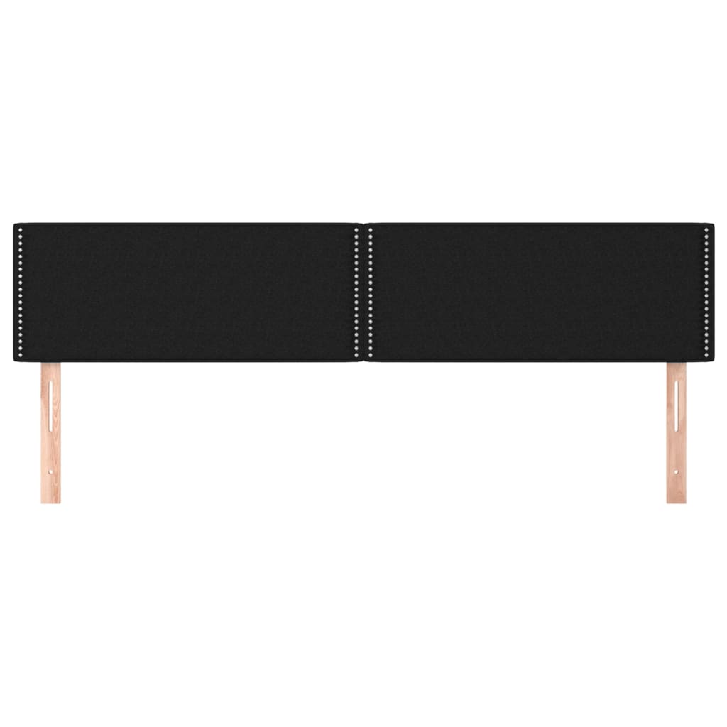 Testiera 2 pz Nera 80x5x78/88 cm in Tessuto - homemem39