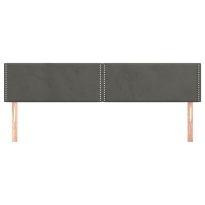 Testiera 2 pz Grigio Scuro 80x5x78/88 cm in Velluto - homemem39