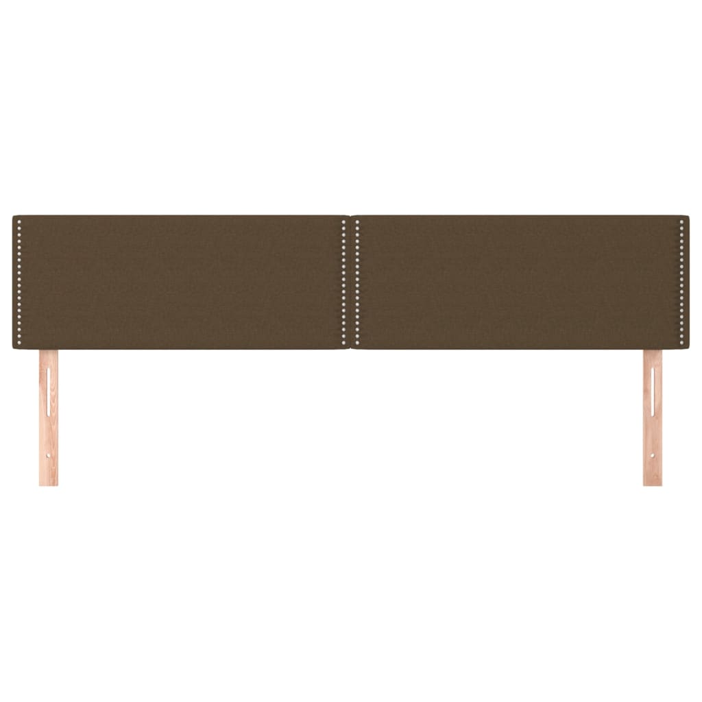 Testiera Marrone Scuro 200x5x78/88 cm in Tessuto | homemem39