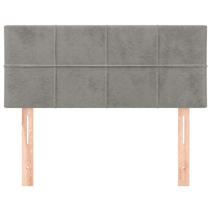 Testiera Grigio Chiaro 90x5x78/88 cm in Velluto | homemem39