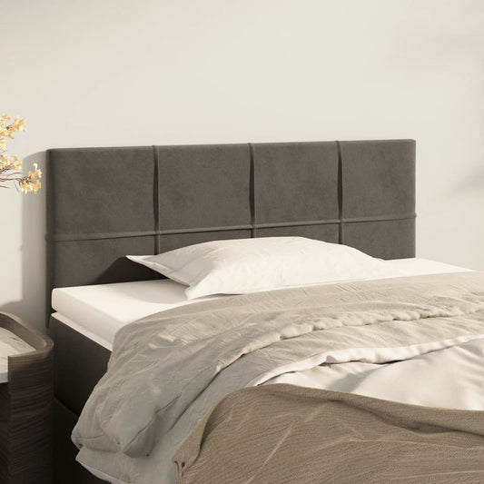 Testiera Grigio Scuro 90x5x78/88 cm in Velluto | homemem39