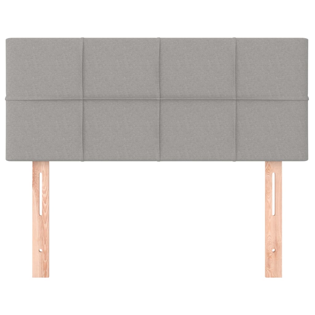 Testiera Grigio Chiaro 100x5x78/88 cm in Tessuto | homemem39