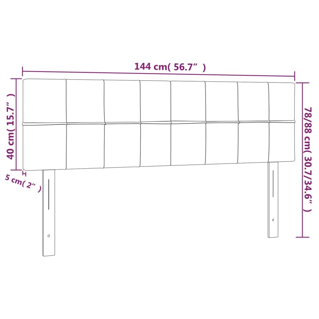 Testiera Rosa 144x5x78/88 cm in Velluto | homemem39