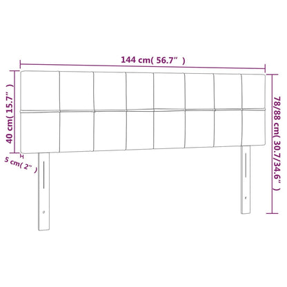 Testiera Rosa 144x5x78/88 cm in Velluto | homemem39