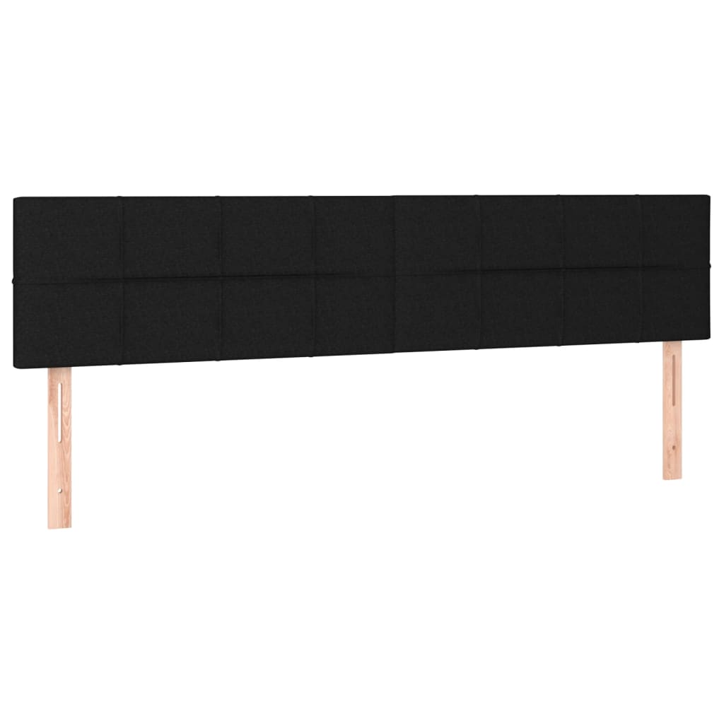 Testiera Nera 160x5x78/88 cm in Tessuto | homemem39