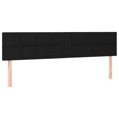 Testiera Nera 160x5x78/88 cm in Tessuto | homemem39