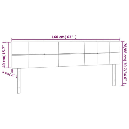 Testiera Tortora 160x5x78/88 cm in Tessuto | homemem39