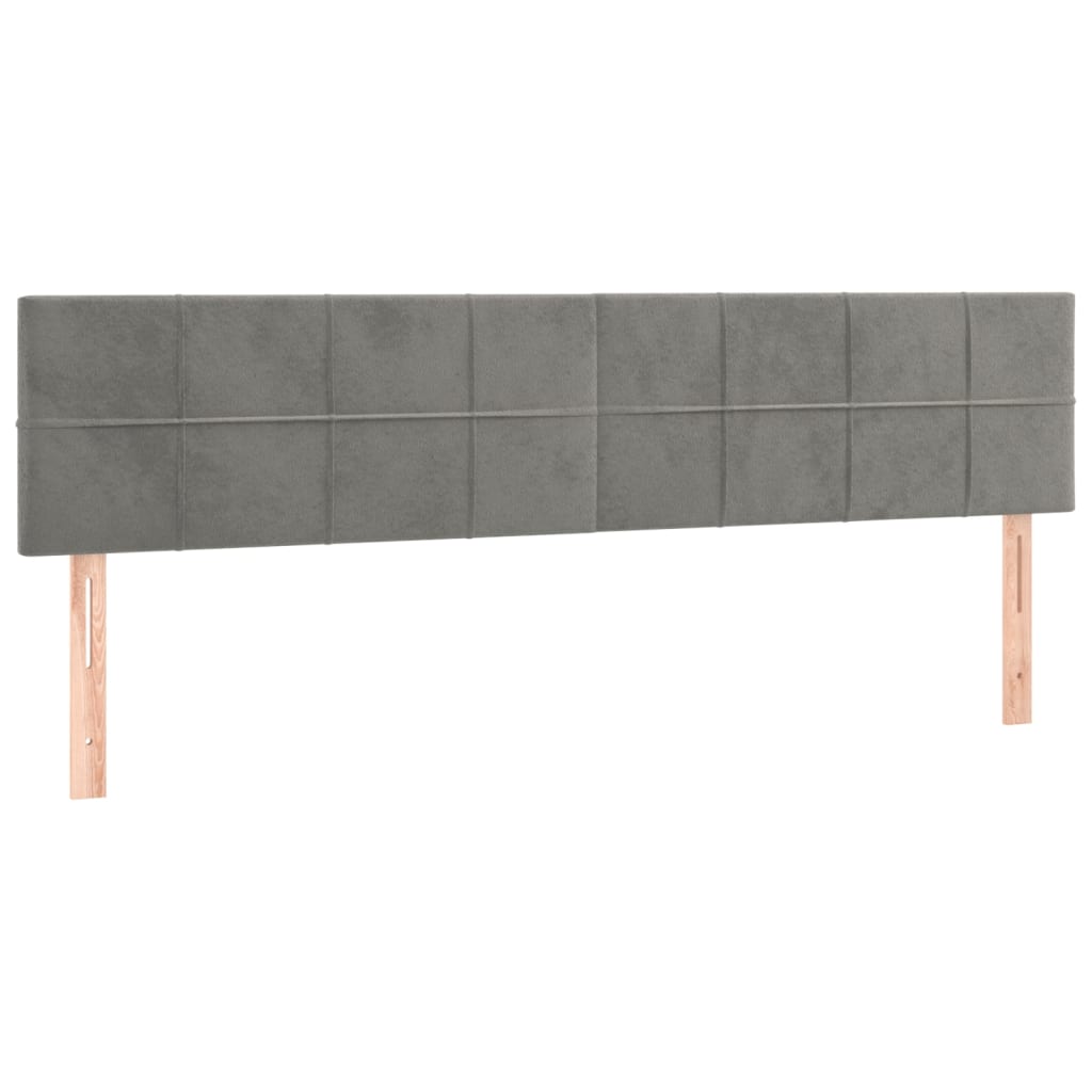 Testiera Grigio Chiaro 160x5x78/88 cm in Velluto | homemem39