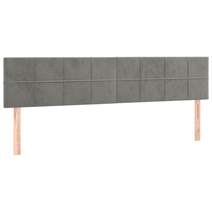 Testiera Grigio Chiaro 160x5x78/88 cm in Velluto | homemem39