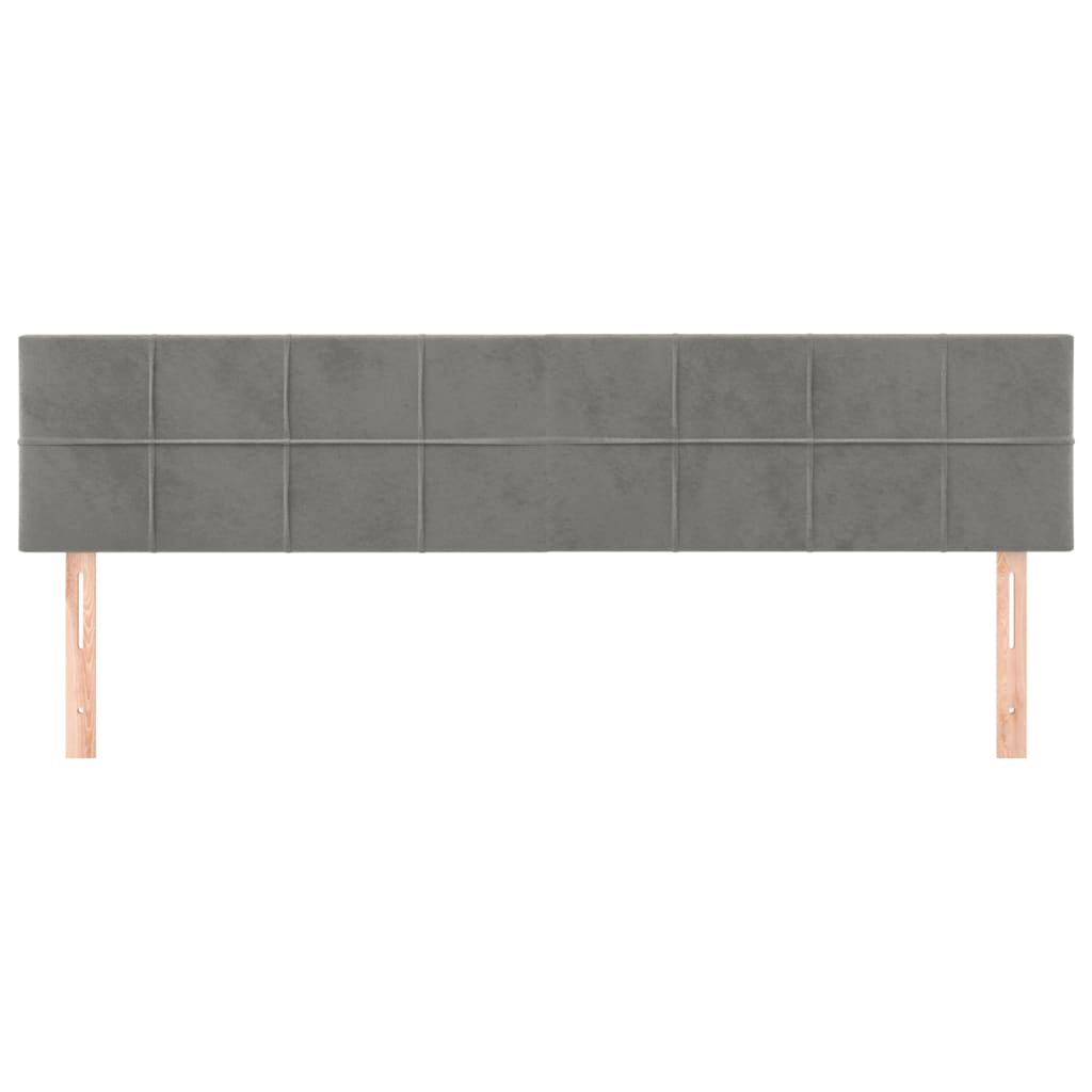 Testiera Grigio Chiaro 160x5x78/88 cm in Velluto | homemem39