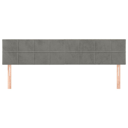 Testiera Grigio Chiaro 160x5x78/88 cm in Velluto | homemem39