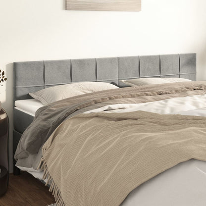 Testiera Grigio Chiaro 160x5x78/88 cm in Velluto | homemem39