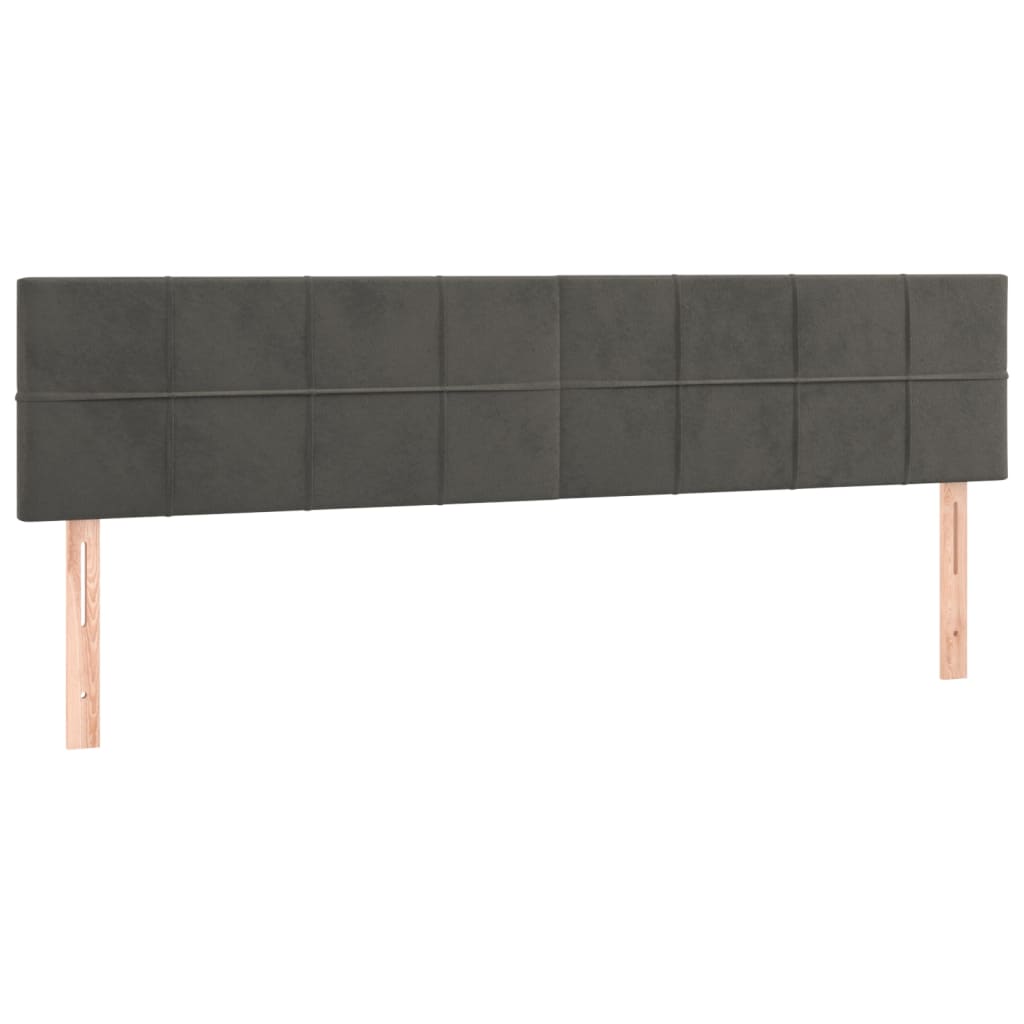 Testiera Grigio Scuro 160x5x78/88 cm in Velluto | homemem39