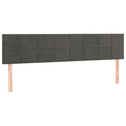 Testiera Grigio Scuro 160x5x78/88 cm in Velluto | homemem39
