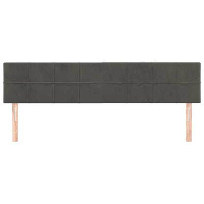 Testiera Grigio Scuro 160x5x78/88 cm in Velluto | homemem39