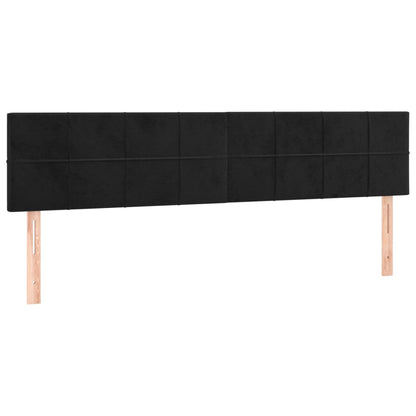 Testiera Nera 160x5x78/88 cm in Velluto | homemem39