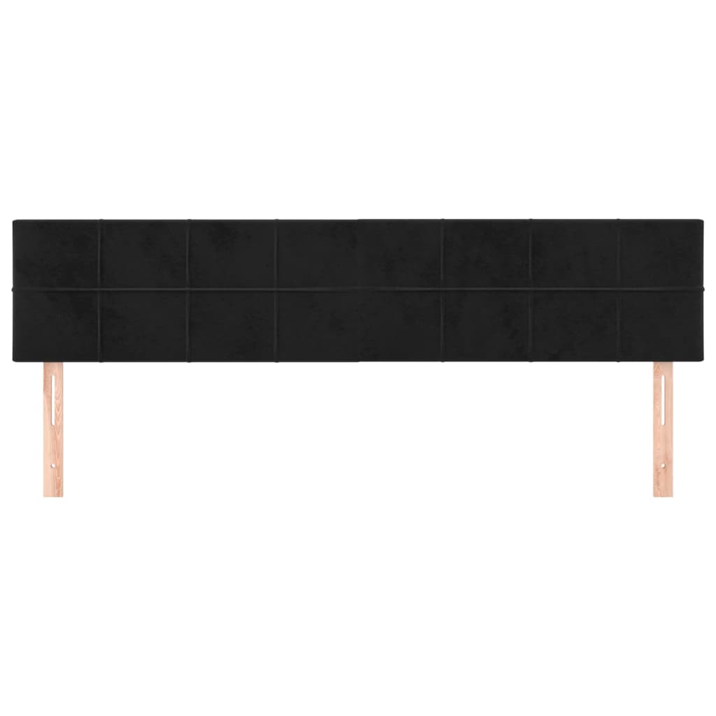 Testiera Nera 160x5x78/88 cm in Velluto | homemem39