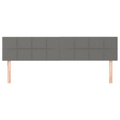 Testiera 2 pz Grigio Scuro 90x5x78/88 cm in Tessuto - homemem39