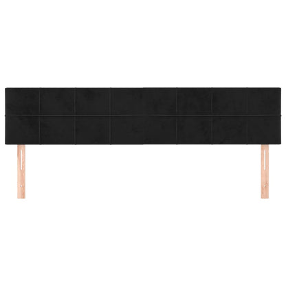 Testiera 2 pz Nera 90x5x78/88 cm in Velluto - homemem39