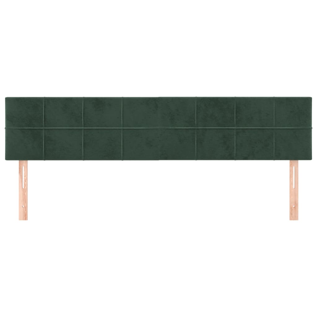 Testiere 2 pz Verde Scuro 100x5x78/88 cm in Velluto - homemem39