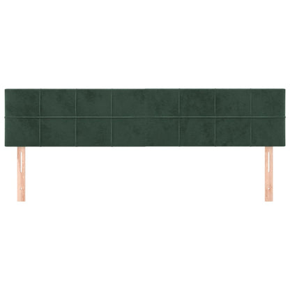 Testiere 2 pz Verde Scuro 100x5x78/88 cm in Velluto - homemem39